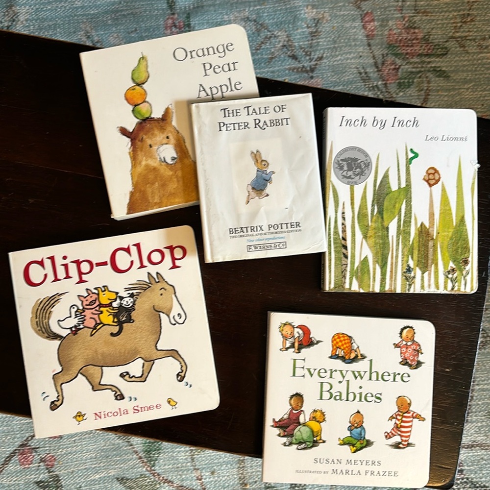 Baby Toddler Book Set- Leo Lionni, Peter Rabbit, Clip-Clop, Everywhere Babies